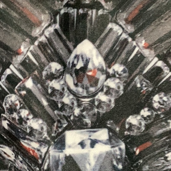 Lori M collection dress black with grey in design - Picture 4 of 4